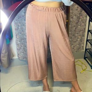 Topshop Silky pink gauchos